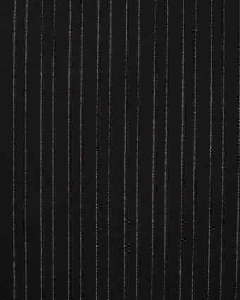 Tissu Jersey Noir Rayures Lurex Argent  - Mercerine