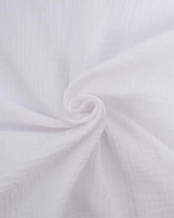 Tissu Double Gaze Blanc Oeko-tex Thaïs - Mercerine