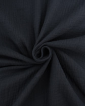 Tissu Double Gaze  Noir Oeko-tex Thaïs