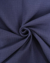 Tissu Double Gaze Navy Oeko-tex Thaïs