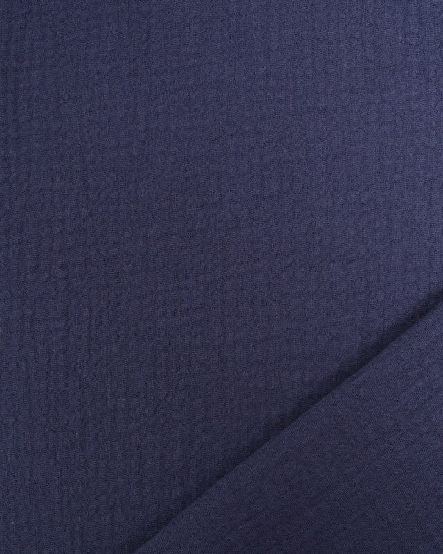 Tissu Double Gaze Navy Oeko-tex Thaïs - Mercerine