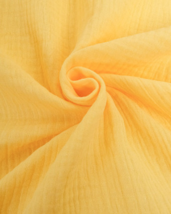 Tissu Double Gaze Jaune Oeko-tex Thaïs - Mercerine