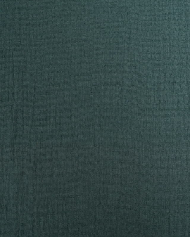 Tissu Double Gaze  Vert Forêt Oeko-tex Thaïs - Mercerine