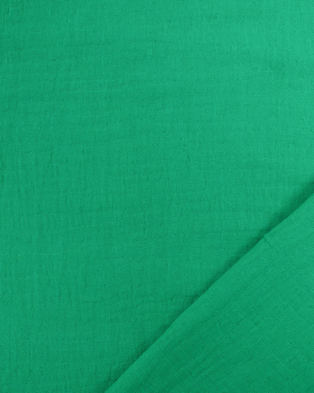 Tissu Double Gaze Vert Gazon Oeko-tex Thaïs - Mercerine