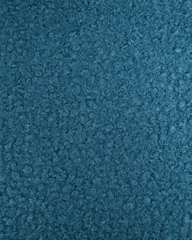 Tissu Bouclette Doux Bleu Pétrole - Mercerine