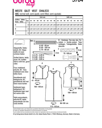 Patron Gilet Burda 5764 - Mercerine