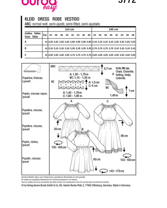 Patron Robe Burda 5772 - Mercerine