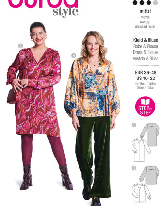 Patron Robe/blouse Burda 5783 - Mercerine