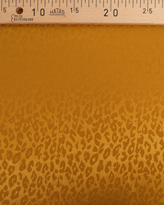 Tissu Satin Léopard Ton Sur Ton Ocre - Oeko-Tex - Mercerine