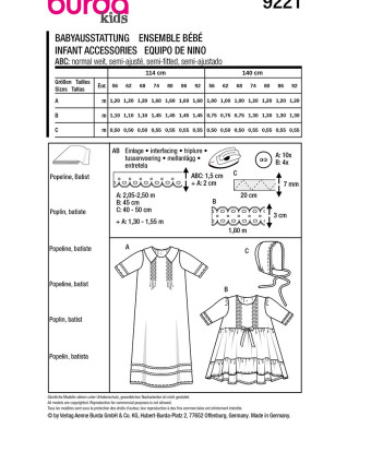 Patron Layette Burda 9221 - Mercerine