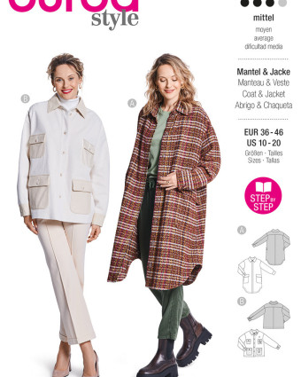 Patron Veste/manteau Burda 5794 - Mercerine