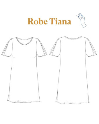 Patron robe jersey Tiana -  Majam - Mercerine