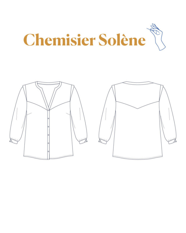 Patron blouse boutonnée femme Solène - Majam