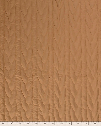 Tissu Matelassé Doudoune Beige Ligne effet Tressé - Mercerine