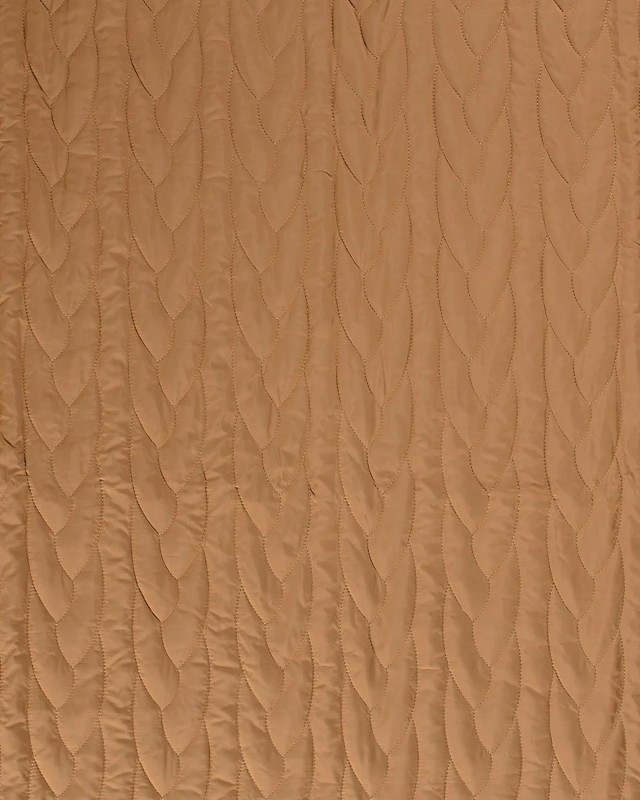 Tissu Matelassé Doudoune Beige Ligne effet Tressé - Mercerine