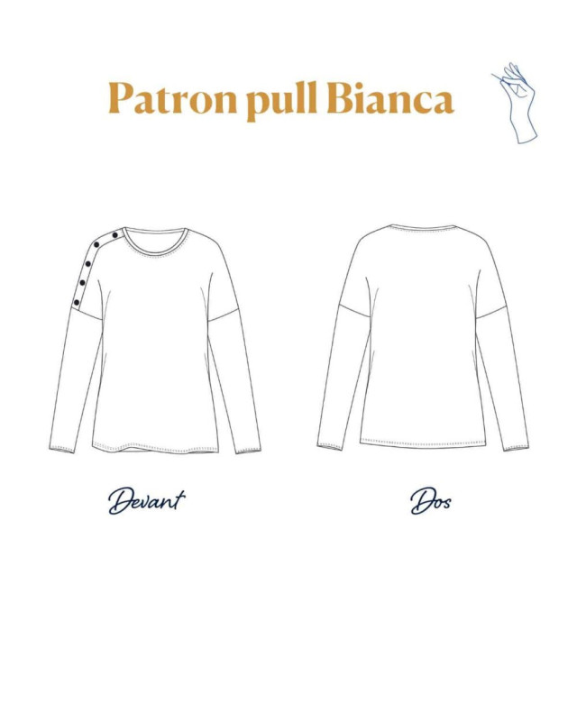 Patron Pull maille Bianca -  Majam - Mercerine