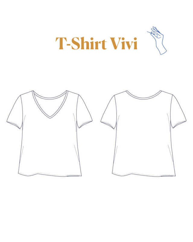 Patron tee-shirt femme Vivi -  Majam - Mercerine