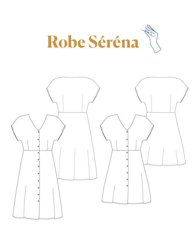 Patron Robe boutonnée Serena -  Majam - Mercerine