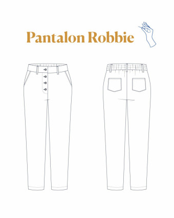 Patron Pantalon femme velours Robbie -  Majam - Mercerine