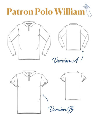 Patron Polo homme William - Majam - Mercerine