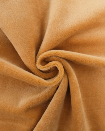 Tissu Minky Lisse Uni Camel Oeko-Tex - Mercerine