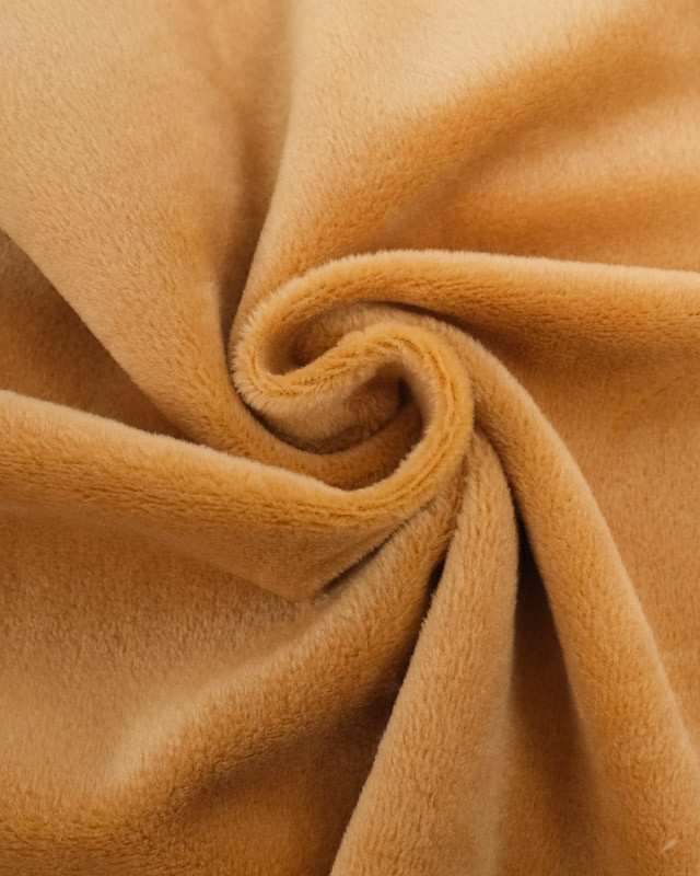 Tissu Minky Lisse Uni Camel Oeko-Tex - Mercerine