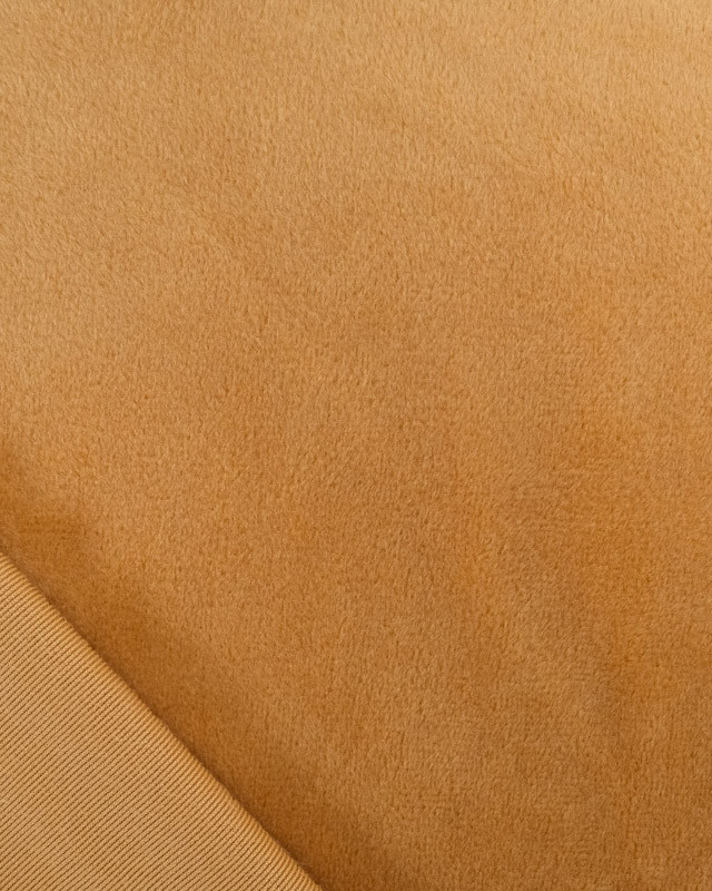 Tissu Minky Lisse Uni Camel Oeko-Tex - Mercerine