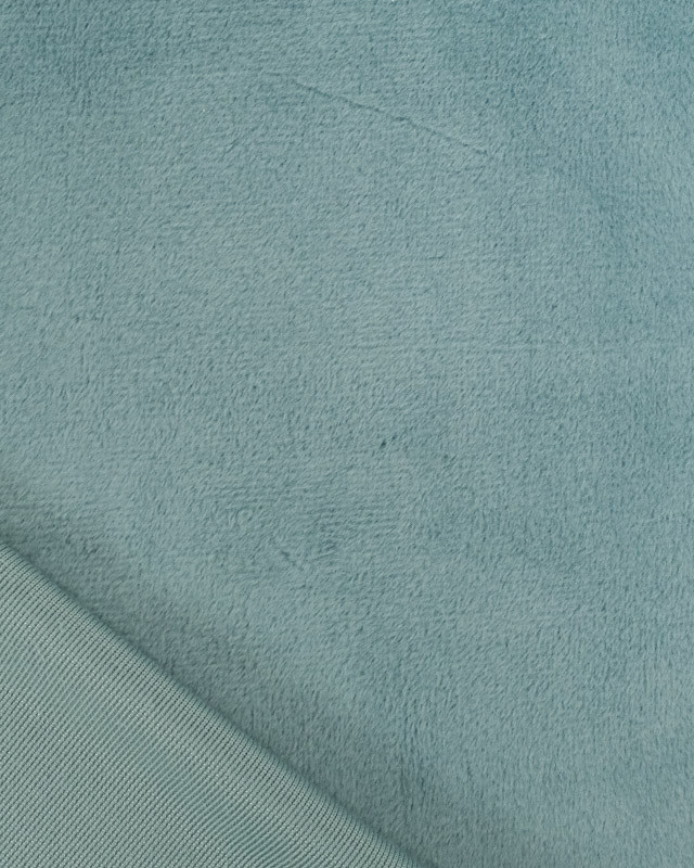 Tissu Minky Lisse Uni Bleu Oeko-Tex - Mercerine