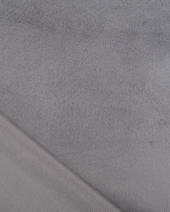 Tissu Minky Lisse Uni Gris Clair Oeko-Tex - Mercerine