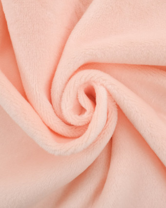 Tissu Minky Lisse Uni Rose Pastel Oeko-Tex - Mercerine