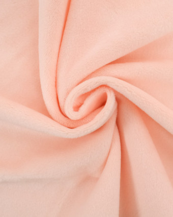 Tissu Minky Lisse Uni Rose Pastel Oeko-Tex - Mercerine