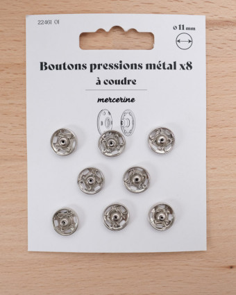 Bouton pression métal 11mm - Mercerine