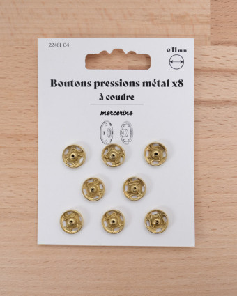 Bouton pression métal 11mm - Mercerine