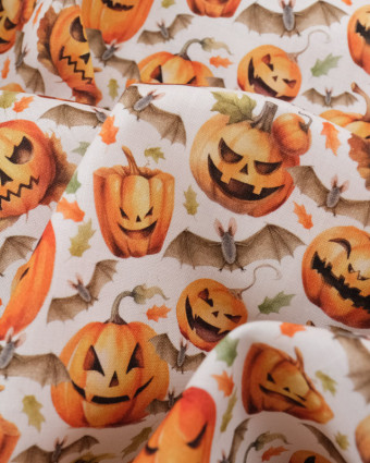 Tissu Coton Halloween Personnages - Oeko-Tex - Mercerine