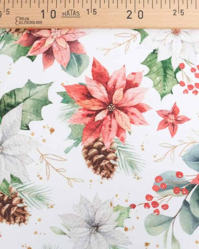 Tissu Nappe de Noël Fleur de Noël - Mercerine