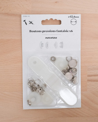 Pression jersey Fantaisie 12,6mm