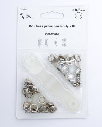 Bouton pression jersey 11.7mm - Mercerine