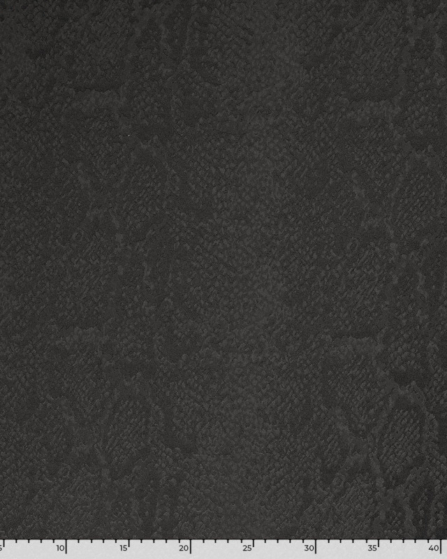 Tissu Satin Python Gris Foncé - Oeko-Tex - Mercerine