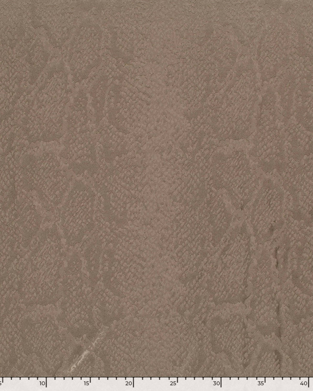 Tissu Satin Python Gris Clair - Oeko-Tex - Mercerine