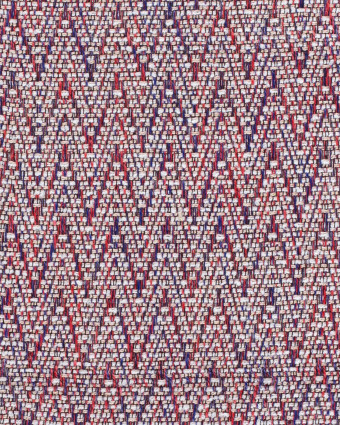 Tissu Tweed Chevrons Rose Lurex - Oeko-Tex - Mercerine