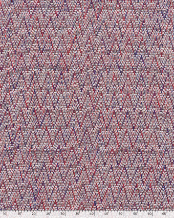 Tissu Tweed Chevrons Rose Lurex - Oeko-Tex - Mercerine