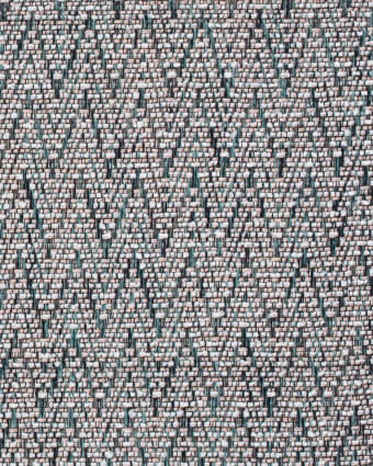 Tissu Tweed Chevrons Bleu Lurex - Oeko-Tex - Mercerine