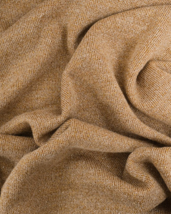 Tissu Maille Lurex Camel Premium - Oeko-Tex - Mercerine