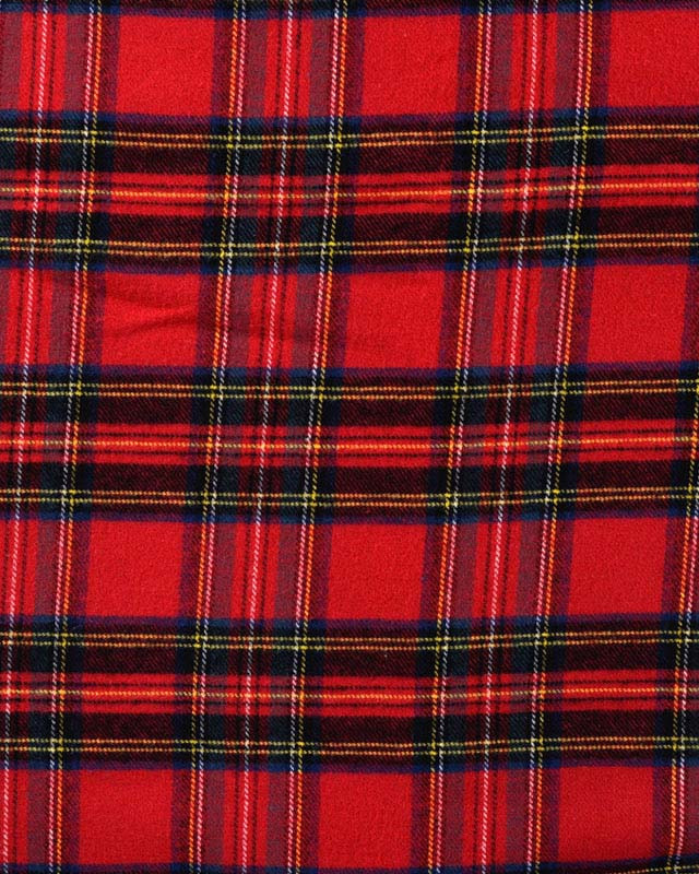 Flanelle Rouge Motif Tartan - Mercerine