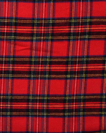 Flanelle Rouge Motif Tartan - Mercerine