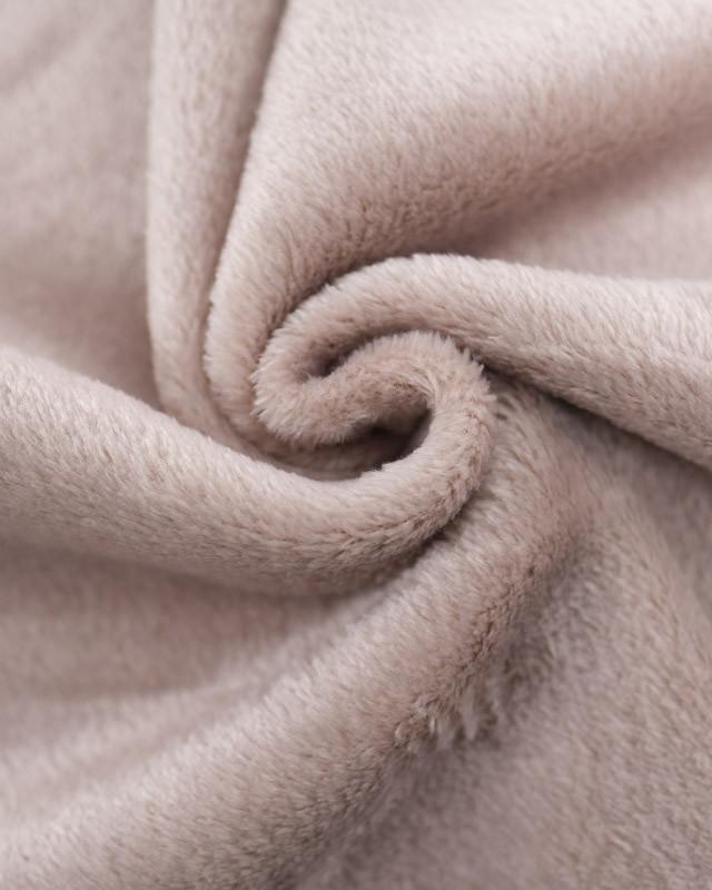 Tissu Doudou Uni Taupe Oeko-Tex - Mercerine