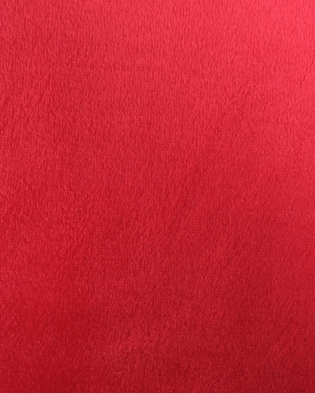 Tissu Doudou Uni Rouge Oeko-Tex - Mercerine