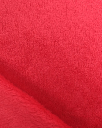 Tissu Doudou Uni Rouge Oeko-Tex - Mercerine