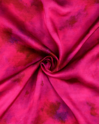 Satin De Viscose Tie and Dye Fuchsia - Mercerine