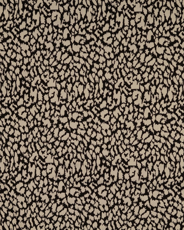 Jacquard Léger Stretch Motif Léopard Ecru - Mercerine